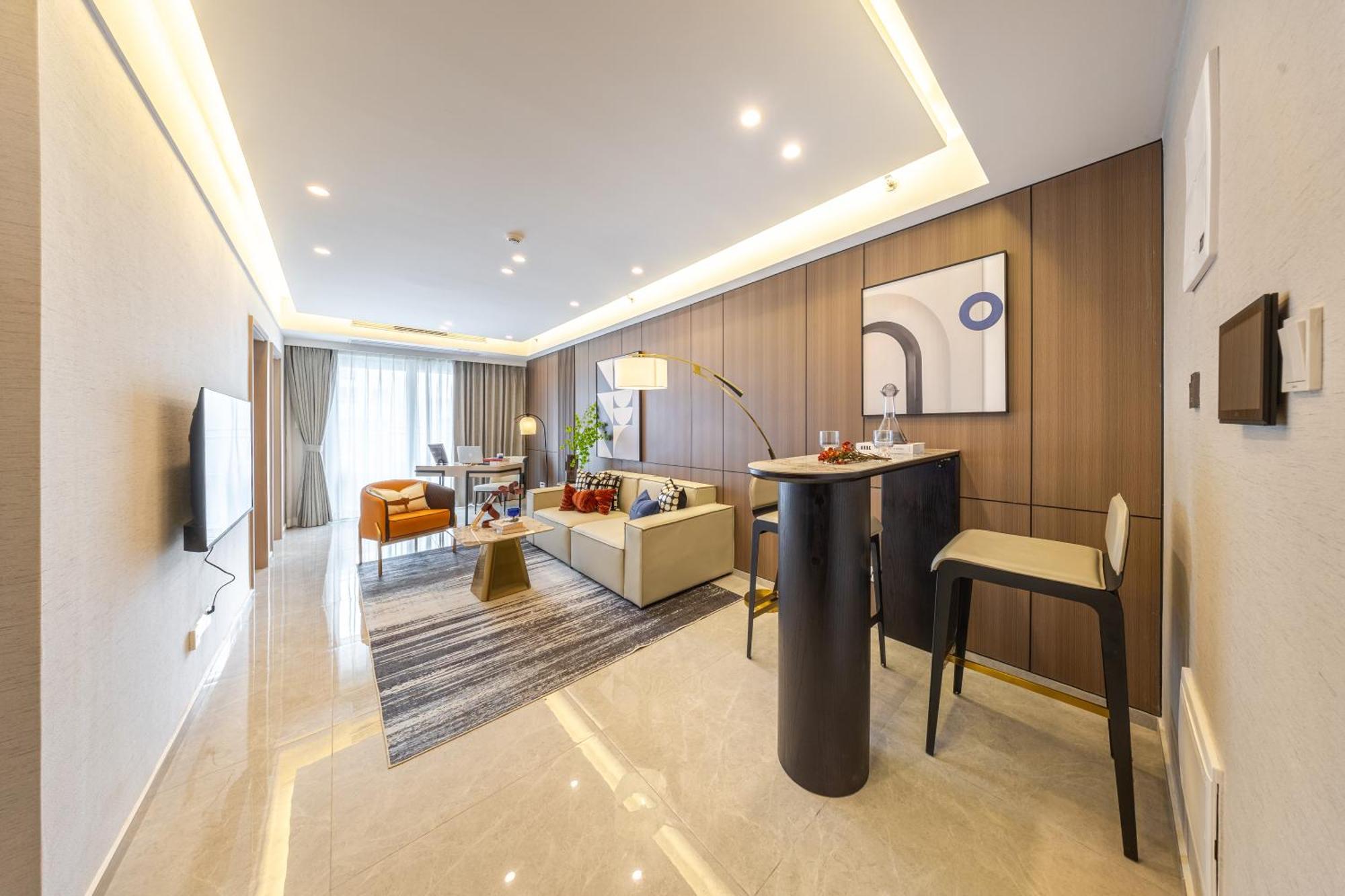 Aparthotel Boruisi Video And Audio Light House - Shenzhen Convention And Exhibition Center Gangxia Metro Station Zewnętrze zdjęcie